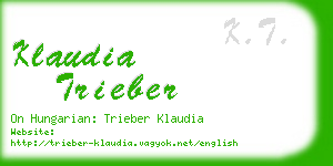 klaudia trieber business card